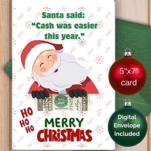 Christmas Money Holder, Funny Christmas Money Holder with Envelope, Money Gift Holder, Holiday Money Holder, Stocking Stuffer, 5x7 card
