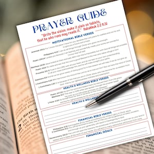Prayer Guide, Prayer List, Daily Devotion, Christian Goal Setting and Bible Verses, Devotional Guide, Family Prayer, Daily Prayer