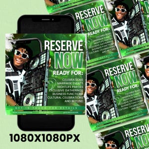 DJ Booking Flyer Template, Editable Event Promotion for Birthdays, Weddings, Club & Corporate Events, Canva Editable