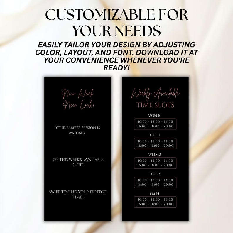 Weekly Available Appointments Template Availability Calendar Instagram ...