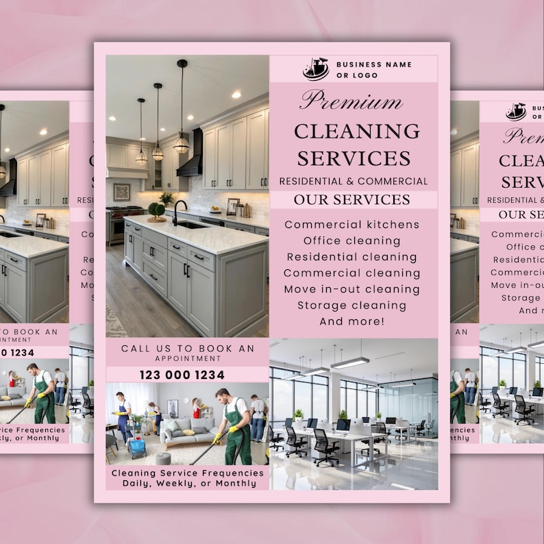 Cleaning Services Flyer, House Cleaning, Office Cleaning, Housekeeping, Cleaning Service Business, Canva Editable Template