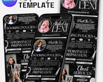 Acuity Scheduling Template Hair Lash Nail Makeup Website Banners,Booking Site Digital Download Story Availability Schedule Canva Template