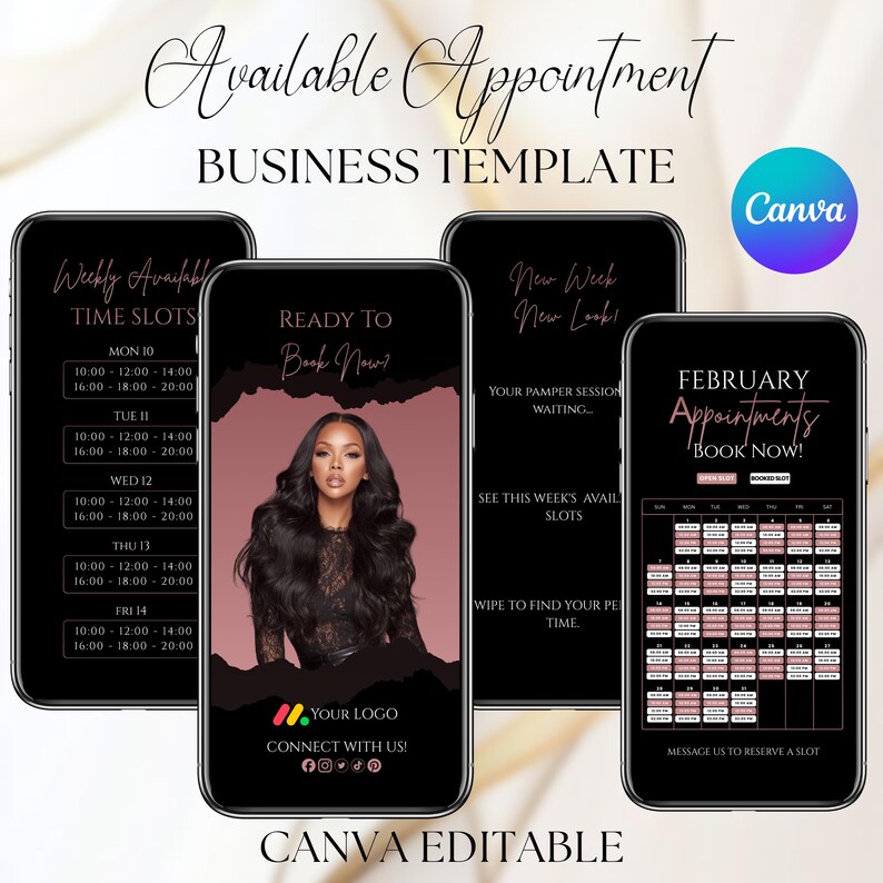 Availability Weekly Report Weekly Available Appointments Template Availability Calendar Instagram ...