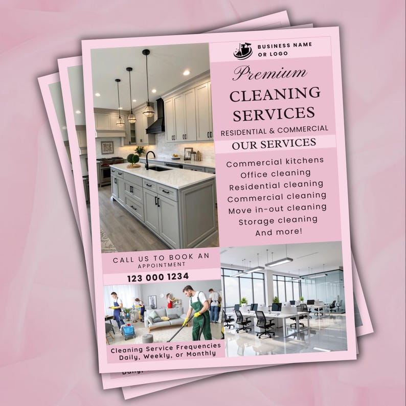 Cleaning Services Flyer, House Cleaning, Office Cleaning, Housekeeping, Cleaning Service Business, Canva Editable Template