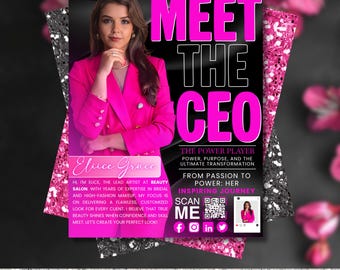 Meet The CEO Flyer Template | Editable Small Business Flyer (Canva)