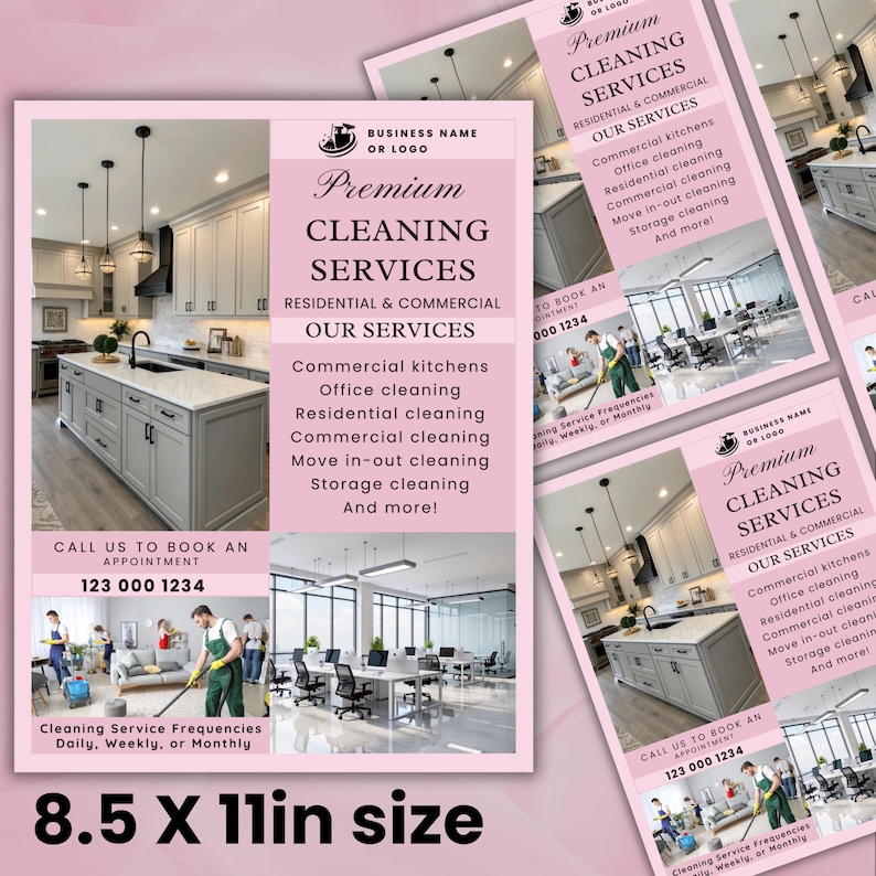 Cleaning Services Flyer, House Cleaning, Office Cleaning, Housekeeping, Cleaning Service Business, Canva Editable Template