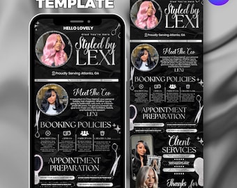 Acuity Scheduling Template Hair Lash Nail Makeup Website Banners,Booking Site Digital Download Story Availability Schedule  Canva Template