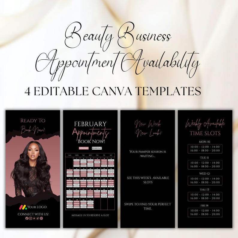 Weekly Available Appointments Template Availability Calendar Instagram