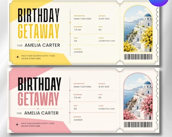 Printable Birthday Coupon Template, Birthday Gift Certificate, Editable Birthday Coupon, Birthday Gift for Her, Birthday Present, Templett
