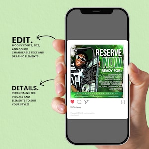 DJ Booking Flyer Template, Editable Event Promotion for Birthdays, Weddings, Club & Corporate Events, Canva Editable