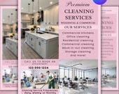 Cleaning Services Flyer, House Cleaning, Office Cleaning, Housekeeping, Cleaning Service Business, Canva Editable Template