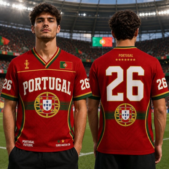 Custom Portugal Soccer Jersey, Adult Kid Pet Football Shirt: Personalized Name Number Sportswear, Portugal Fan Gift, Portugal World Soccer