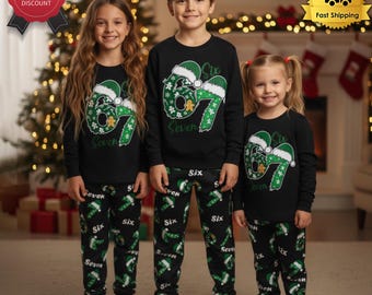 67 Christmas Kids Sets Boys Girls Youth Six Seven Winter 6 7 Long Sleeve, Trendy Christmas Sleepwear, 6 7 Meme Holiday, Family Xmas Pajamas