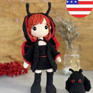 Mothman Inspired Crochet Doll Pattern PDF