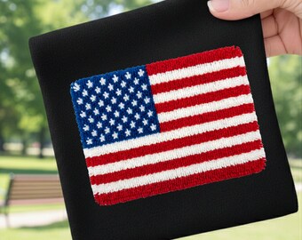 250th Anniversary PNG, Faux Yarn American Flag PNG, 4th of July USA Flag Design, 250th Celebration Patriotic Designs, Fourth of July Png