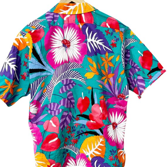Jams Hawaiian Shirt Surf Line Hawaii Bright Mens Vint… Gem