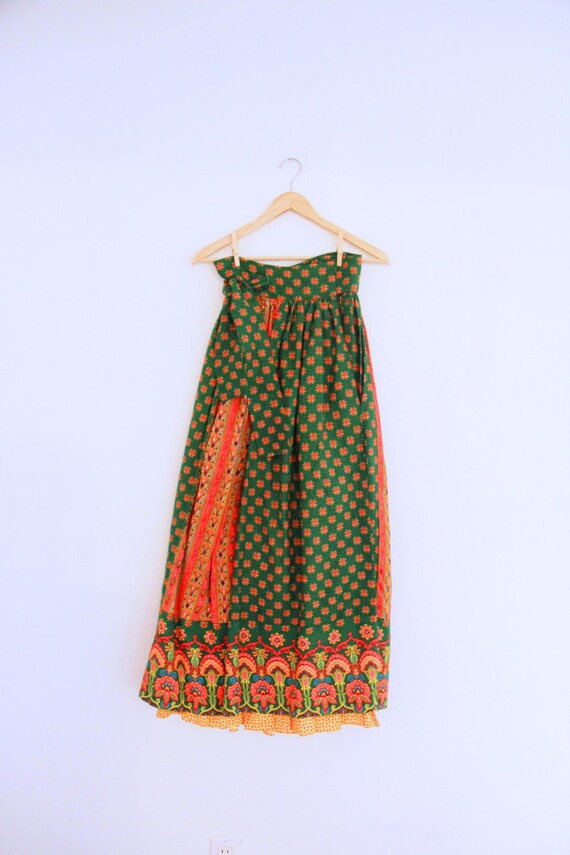 1970s Maxi Skirt Ellen Tracy Peasant Bohemian Wrap