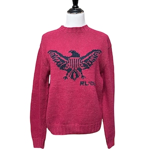 Polo Ralph Lauren Eagle Sweater RL 02 Hand Knit Womens Mens
