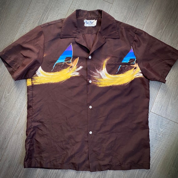 1970s Rai Nani Hawaiian Shirt Polyester 