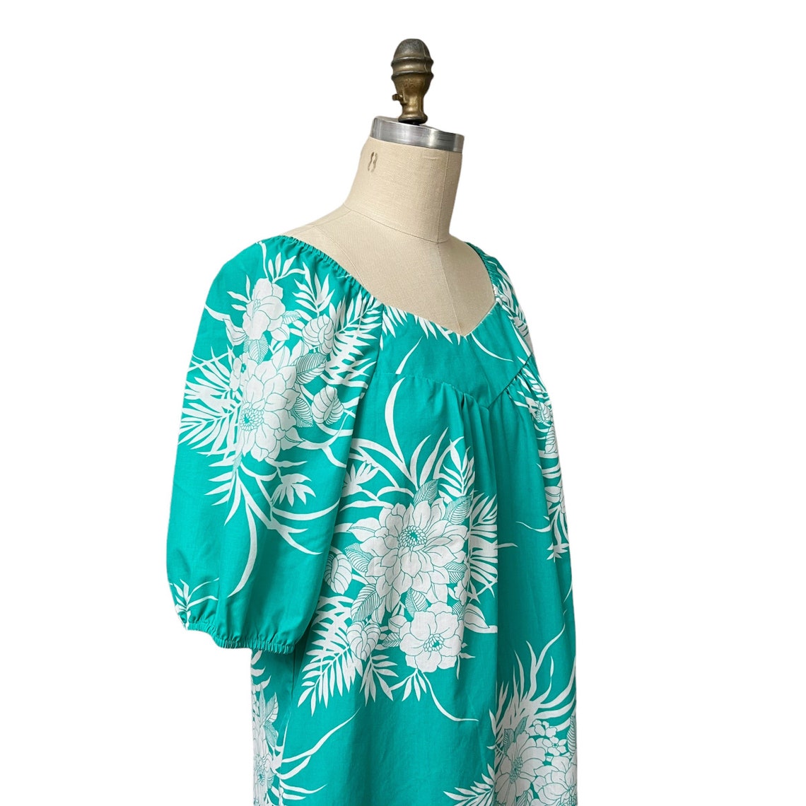 Hilo Hatties Floral Mumu Dress Oversized Cotton Maxi Summer Etsy