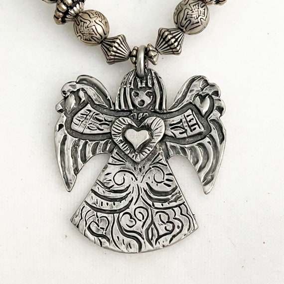 Marcie Pewter Angel Set Earrings Necklace Bracele… - image 4