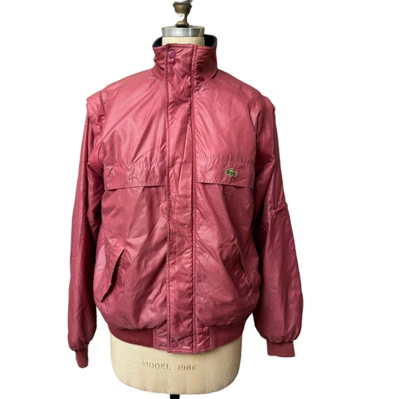1980s Lacoste Club Tour Collection Mauve Jacket V… - image 1