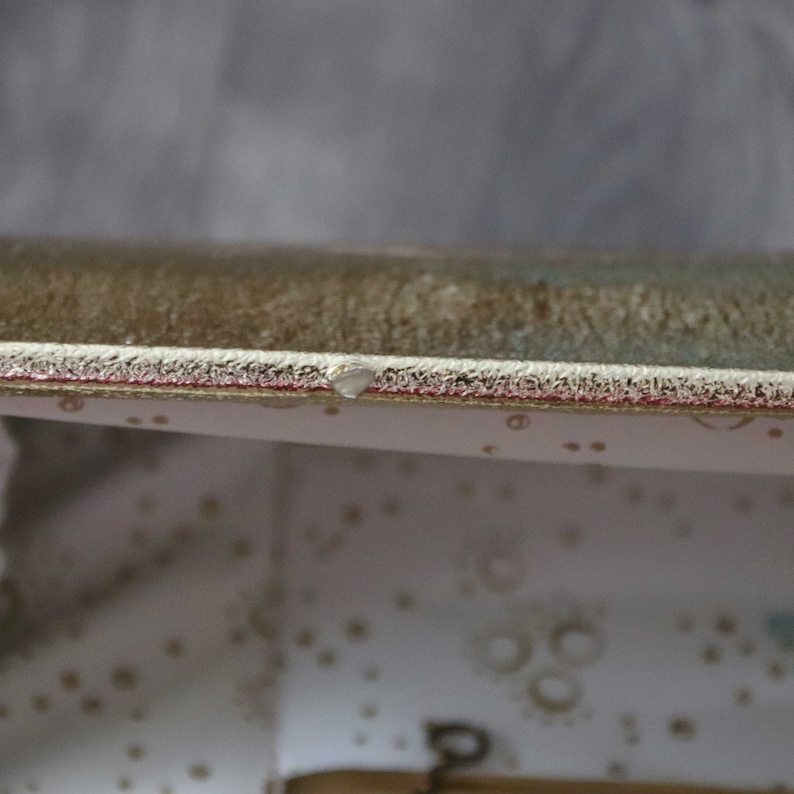 1960s Gold Metallic Foil Handbag Slim Rectangle Top Handle Made in Florida