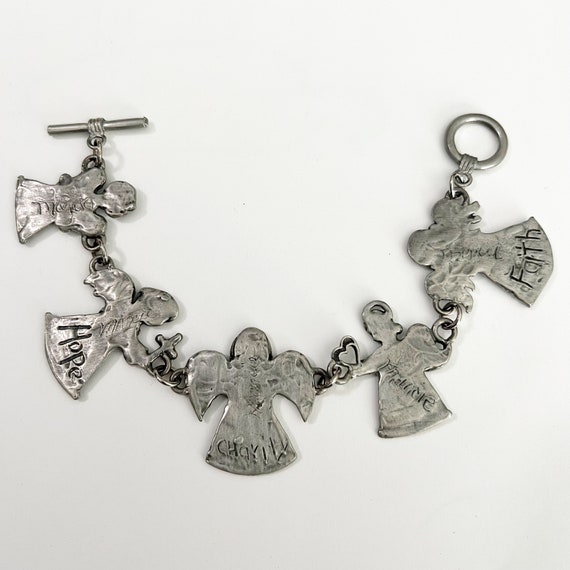 Marcie Pewter Angel Set Earrings Necklace Bracele… - image 8