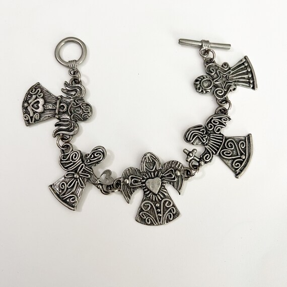 Marcie Pewter Angel Set Earrings Necklace Bracele… - image 7