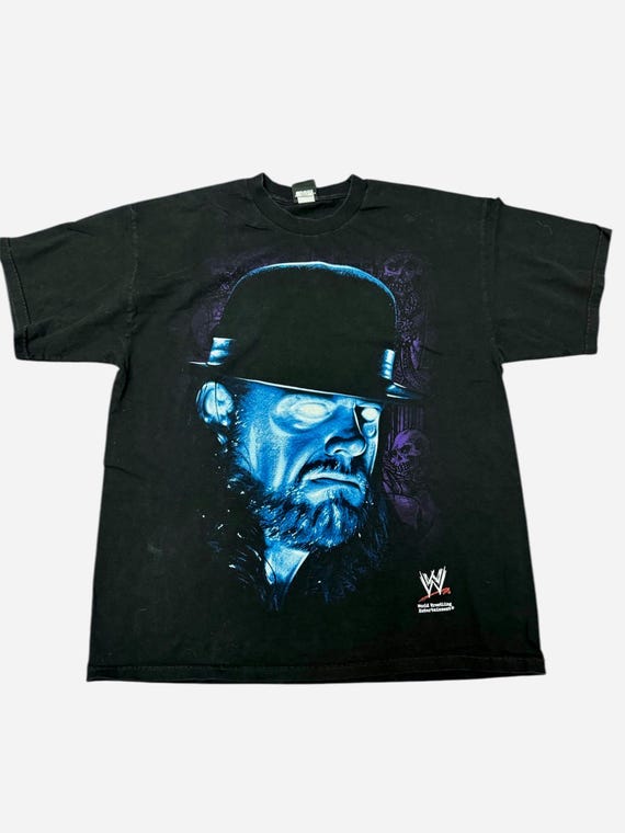 90s~WWF アンダーテイカー 両面 プリントTシャツ UNDERTAKER VINTAGE 90s WWF Undertaker Single Stitch Double Sided T