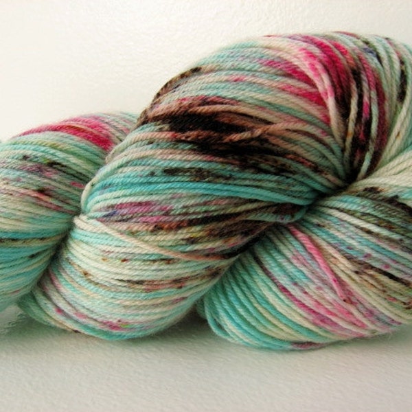 Sock Yarn Hand dyed Superwash Merino Nylon - Cherry Blossom