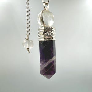 Chevron Amethyst Kristall Pendel- Weissagungs-Werkzeug-Heilkette Pendule-Amethyst Anhänger