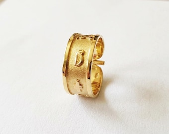 18Kゴールドエジプト結婚指輪、ヒエログリフアンクリング - Etsy 日本