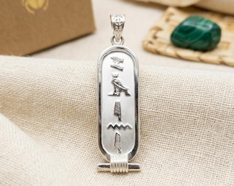 Cartiglio personalizzato in argento sterling egiziano fatto a mano