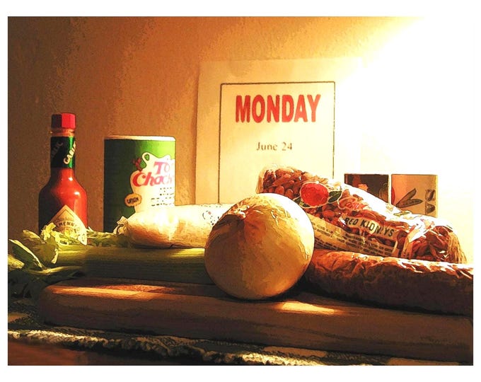 New Orleans Red Beans & Rice Poster - Vibrant Wall Art for Food Lovers