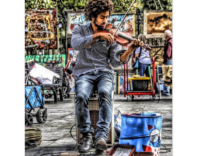 New Orleans Musician Poster: Jackson Square Art Print