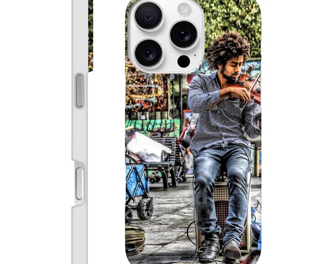 New Orleans Phone Case - French Quarter Musician in Jackson Square - Sleek & Durable Protection