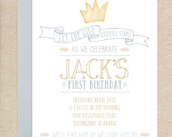 Where the Wild Things Are Invitation