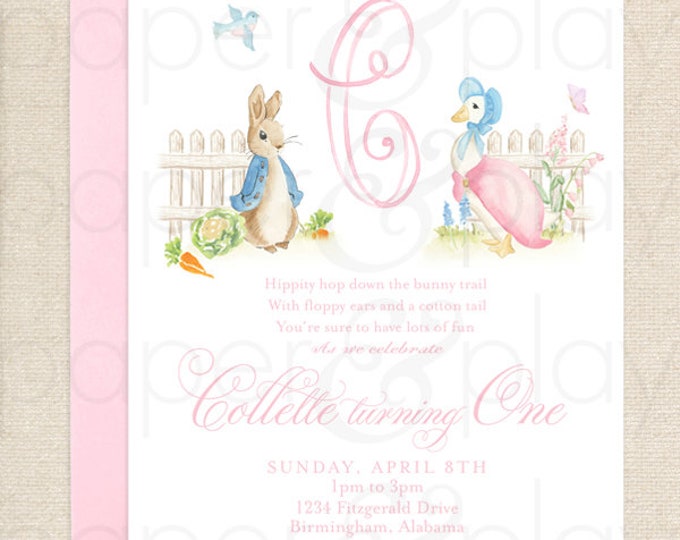 Watercolor Beatrix Potter Invitations // Printable // Digital - Etsy