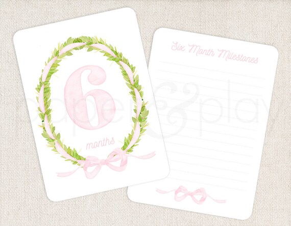 baby milestone cards etsy