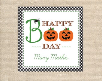 25 Printed Boo Halloween Tags
