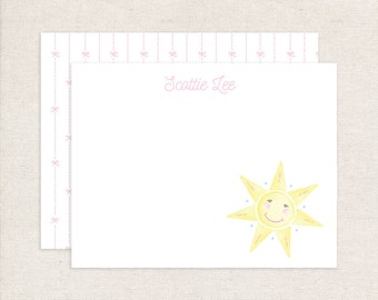 Cartes et enveloppes You Are My Sunshine // cartes // merci // cartes // papeterie // noeud // rose // anniversaire // personnalisé