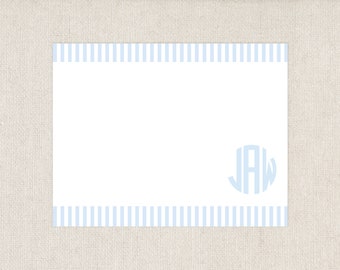 Personalized Blue Monogram Thank You Cards // stationery // note cards // envelopes // boy // gender neutral