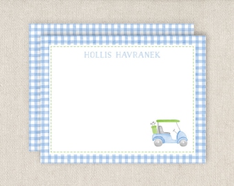 Watercolor Golf Cart Thank you Note Cards