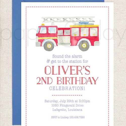 Fire Truck Birthday Candle Etsy