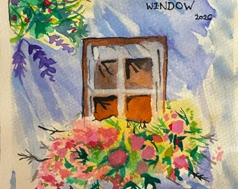 Finestra del Paradiso - Acquerello originale - 2026