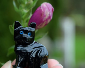 Black Cat ~ Spirit Animal Figurine/Fetish ~ Familiar, Communication, Psychic/Intuition, Magickal, Creativity, Mystery, Independence