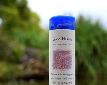 Good Health ~ Reiki Charged Blue Pillar Magickal Candle ~ Healing Energy, Aura, Body, Mind & Soul Candle Magick