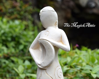 I see the Moon & the Moon sees me ~ Crescent Moon Goddess Statue ~ Moon Magick, Full/New Moon, Manifestation, Release, Healing, Attraction