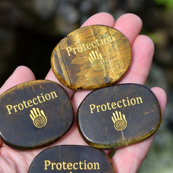Tigers Eye Protection Palm/Pocket Stone ~ Vitality, Strength, Energizing, Prosperity, Abundance, Inspiring